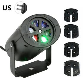 4 kinds of graphic flash laser stage lights (Option: Black-US)