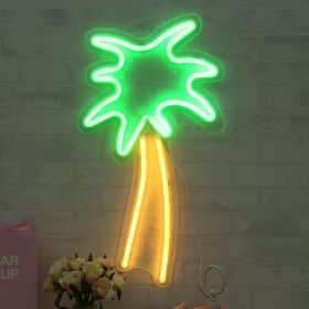 Neon decoration ins creative wall bar atmosphere lamp clean bar bed lamp romantic bedroom room layout (Option: Coconut tree)