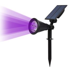 Solar Garden Lawn Light Waterproof Outdoor Street Light RGB Ground Light Garden Lighting Landscape Light (Color: Purple)