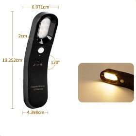 Light control night light USB human body induction night light (Option: Black-Warm light)