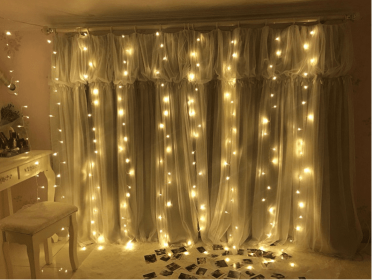 Christmas LED Curtain Lights (Option: US110V-Warm)