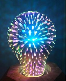 ST64 G95 filament lamp, LED full star 3D bulb, decorative colored 3D Edison light bulb (Option: 3D A60)