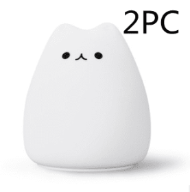 Silicone Touch Sensor LED Night Light For Children Baby Kids (Option: Popularity cat small 2PC)