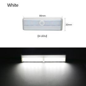 LED Cabinet Body Induction Lamp (Option: White-6LED)
