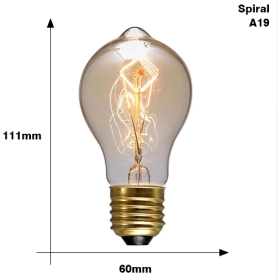 Edison Bulb E27 220V 40W ST64 A19 T45 G80 G95 G125 Incandescent filament bulb lighting Retro Edison Light Bulb (Option: A1)
