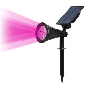 Solar Garden Lawn Light Waterproof Outdoor Street Light RGB Ground Light Garden Lighting Landscape Light (Color: Pink)