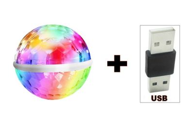 RGB Mobile Usb Android Apple Rotating Elf Stage Light (Option: Doublesided elf USB head)