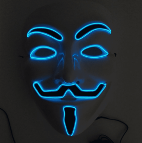 New LED Guy Fawkes Mask (Option: Navy blue-B)