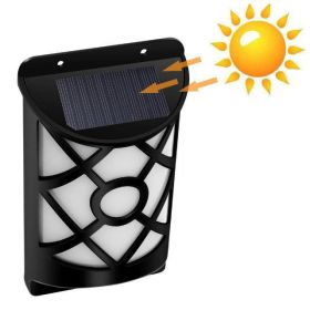 Solar wall lamp induction lamp flame torch flame flare flame flicker 66LED garden lawn lamp (Option: default)