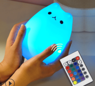 Silicone Touch Sensor LED Night Light For Children Baby Kids (Option: Popularity cat remote)