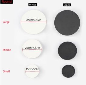 Nordic Minimalist Wall Lamp Creative Personality Aisle Bedroom Bedside Lamp (Option: Neutral light-18W large round white)