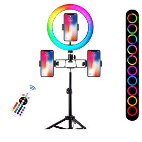 Compatible with Apple, Mobile Phone Live Self Photography Portable Tripod (Option: Style E-USB)