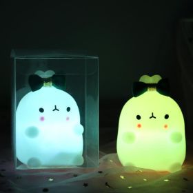 Elementary School Kindergarten Tanabata Gift Cute Rabbit Night Light (Option: Dark green small ear rabbit)