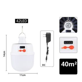 Solar charging emergency light (Option: 42LED-US)