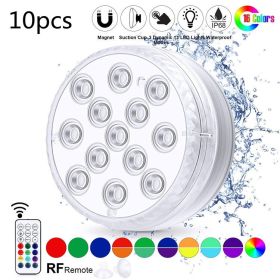 Led Beads Submersible Light Waterproof Underwater Lamp For Garden Swimming Pool Fountain Spa Party Bathroom Remote Control (Option: 10PCS)