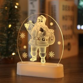 Snowman Bell Acrylic Decoration Night Light (Option: Santa Claus)