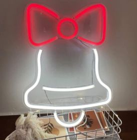 LED Neon Light, Acrylic Back Panel, Room Decoration Night Light (Option: Bell-USB)