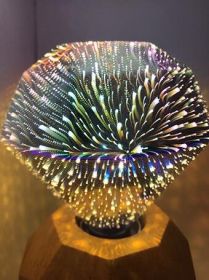 ST64 G95 filament lamp, LED full star 3D bulb, decorative colored 3D Edison light bulb (Option: 3D flat drill)