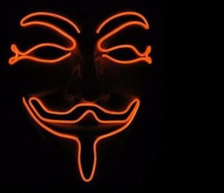 New LED Guy Fawkes Mask (Option: orange-A)