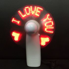 Handheld flashing fan (Color: Red)