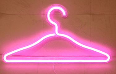 LED Neon Light, Acrylic Back Panel, Room Decoration Night Light (Option: Pink hanger-USB)