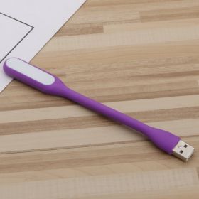 Creative Bendable Mini USB Charging Treasure Night Light Laptop Portable USB Light Eye Protection Light Reading Light 1pc Random Color (Option: Purple-USB)