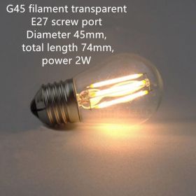 Edison Bulb E27 220V 40W ST64 A19 T45 G80 G95 G125 Incandescent filament bulb lighting Retro Edison Light Bulb (Option: G45 2W 110V)