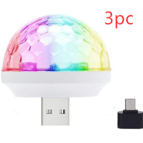Light Stage Effect USB 5V Disco Ball DJ Party Holiday Lighting Christmas Projector (Option: White USB 3pc)