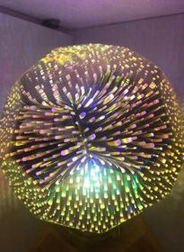 ST64 G95 filament lamp, LED full star 3D bulb, decorative colored 3D Edison light bulb (Option: 3D football)