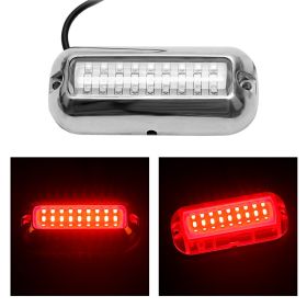 12V led 27 LED marine stainless steel lamp (Color: Red)