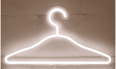 LED Neon Light, Acrylic Back Panel, Room Decoration Night Light (Option: White hanger-USB)