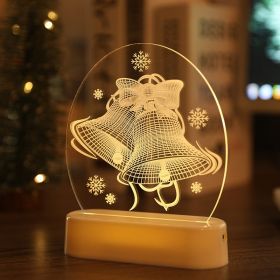 Snowman Bell Acrylic Decoration Night Light (Option: Bells)