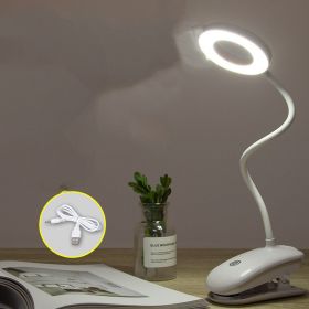 Clip-on rechargeable desk lamp (Option: Plug in white)