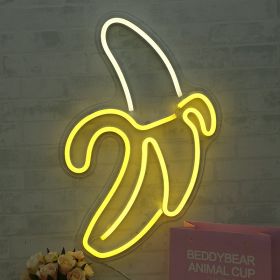 Neon decoration ins creative wall bar atmosphere lamp clean bar bed lamp romantic bedroom room layout (Option: Banana)