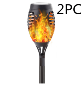 Solar Torch Outdoor 96Led Landscape Flood Light Garden Lawn And Garden Decoration Induction Wall Lamp (Option: 2PCS)