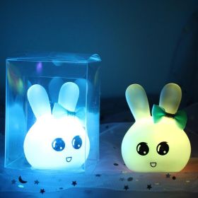 Elementary School Kindergarten Tanabata Gift Cute Rabbit Night Light (Option: Light Green bigeared rabbit)