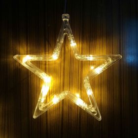 Christmas Lights LED Fawn Bells Pine Tree Stars Moon Shaped Decorative Lights (Option: F-Without battery)