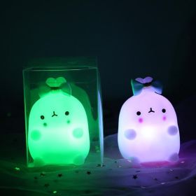 Elementary School Kindergarten Tanabata Gift Cute Rabbit Night Light (Option: Light green small ear rabbit)