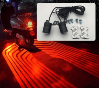 Motorcycle Electric Car Carpet Lamp Wing Projection Lamp (Option: Red-5W)