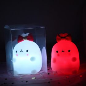 Elementary School Kindergarten Tanabata Gift Cute Rabbit Night Light (Option: Pink small ear rabbit)