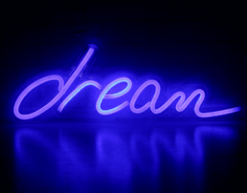 LED Neon Light, Acrylic Back Panel, Room Decoration Night Light (Option: Dream-USB)