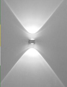 Outdoor Waterproof Wall Lamp LED Square Corridor Aisle Terrace Wall Lamp (Option: Black shell white light-Single side light 3W)