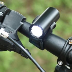 Rechargeable Bright Lights For Bicycles (Option: Black-USB)