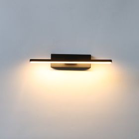 Rotatable Bedroom Bedside Wall Lamp (Option: Long strip black-Tricolor light)