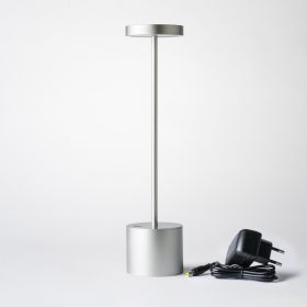 Led Rechargeable Touch Night Light Atmosphere Light Eye Protection Desk Lamp (Option: Silver-US)