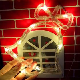 Christmas Lights LED Fawn Bells Pine Tree Stars Moon Shaped Decorative Lights (Option: H-Without battery)