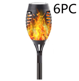 Solar Torch Outdoor 96Led Landscape Flood Light Garden Lawn And Garden Decoration Induction Wall Lamp (Option: 6pcs)