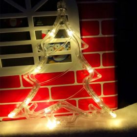 Christmas Lights LED Fawn Bells Pine Tree Stars Moon Shaped Decorative Lights (Option: I-Without battery)