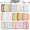 40-100pcs Hawaiian Party Artificial Flowers leis Garland Necklace Headband Garlands Beach Tropical Party Supplies Wedding Decor