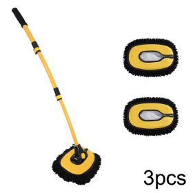 2022 New 15 Degree Bend Car Cleaning Brush Special Telescoping Long Handle Cleaning Mop Auto Accessories Car Wash Tool Supplies (Color: 3PCS)